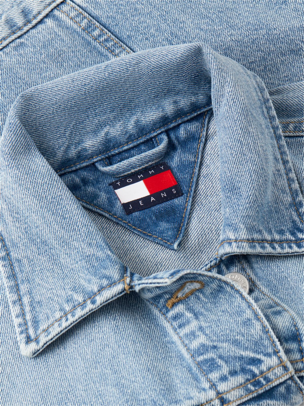 Faded Denim Trucker Jacket — Blue