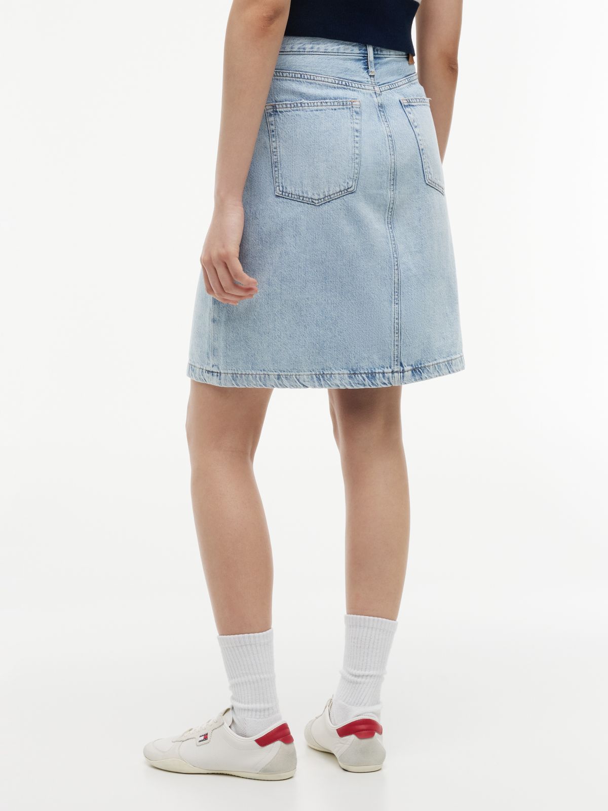 Claire Vintage Denim Mini Skirt — Blue