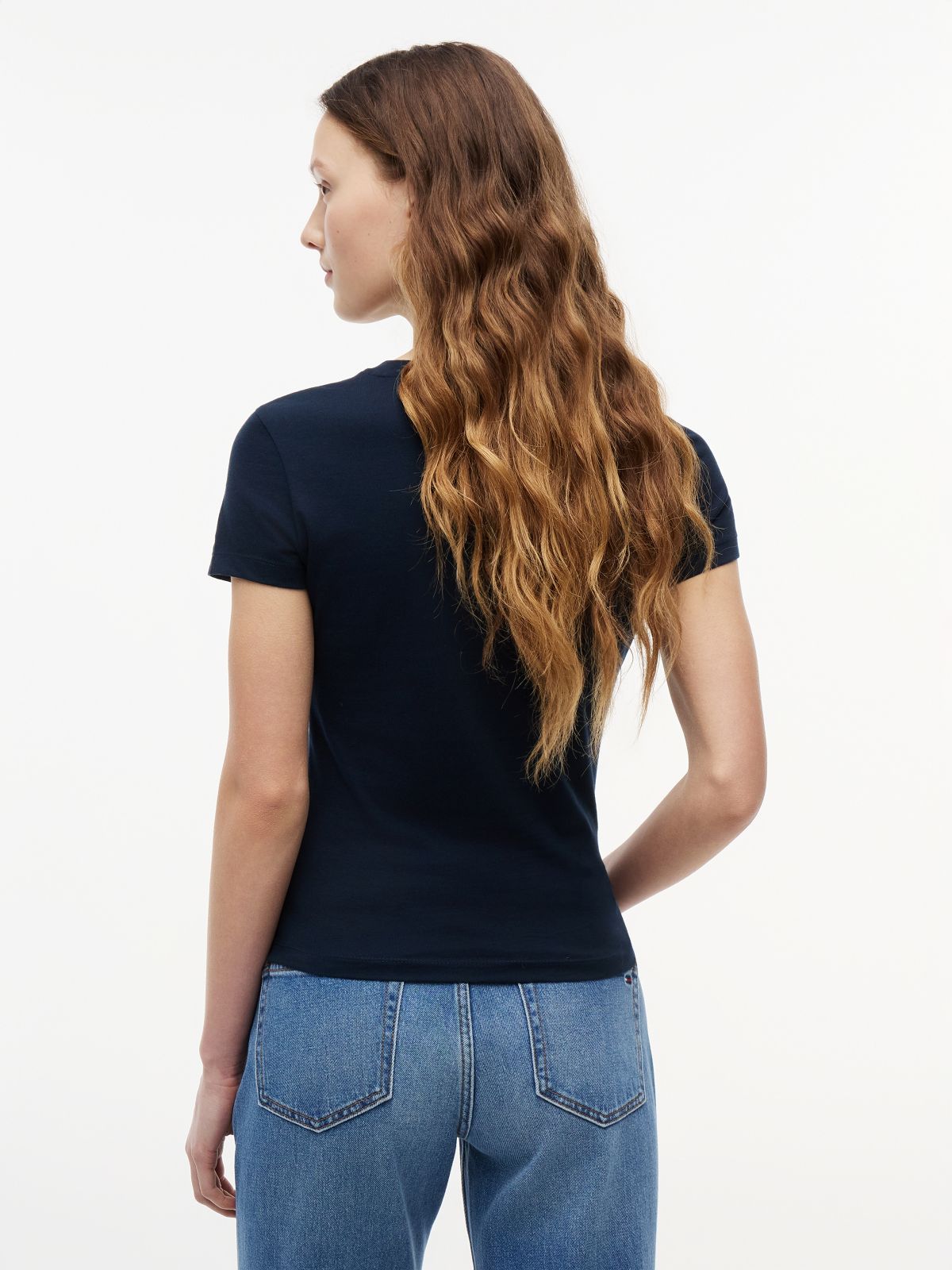 Logo Slim Jersey T-Shirt — Blue