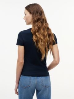 Logo Slim Jersey T-Shirt — Blue 4