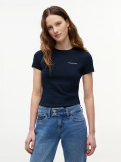 Logo Slim Jersey T-Shirt — Blue 1