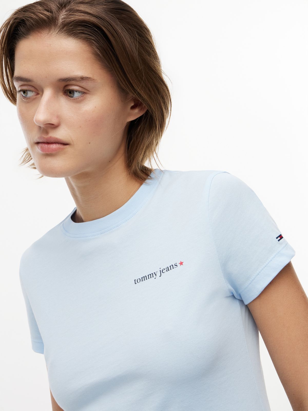 Logo Slim Jersey T-Shirt — Blue