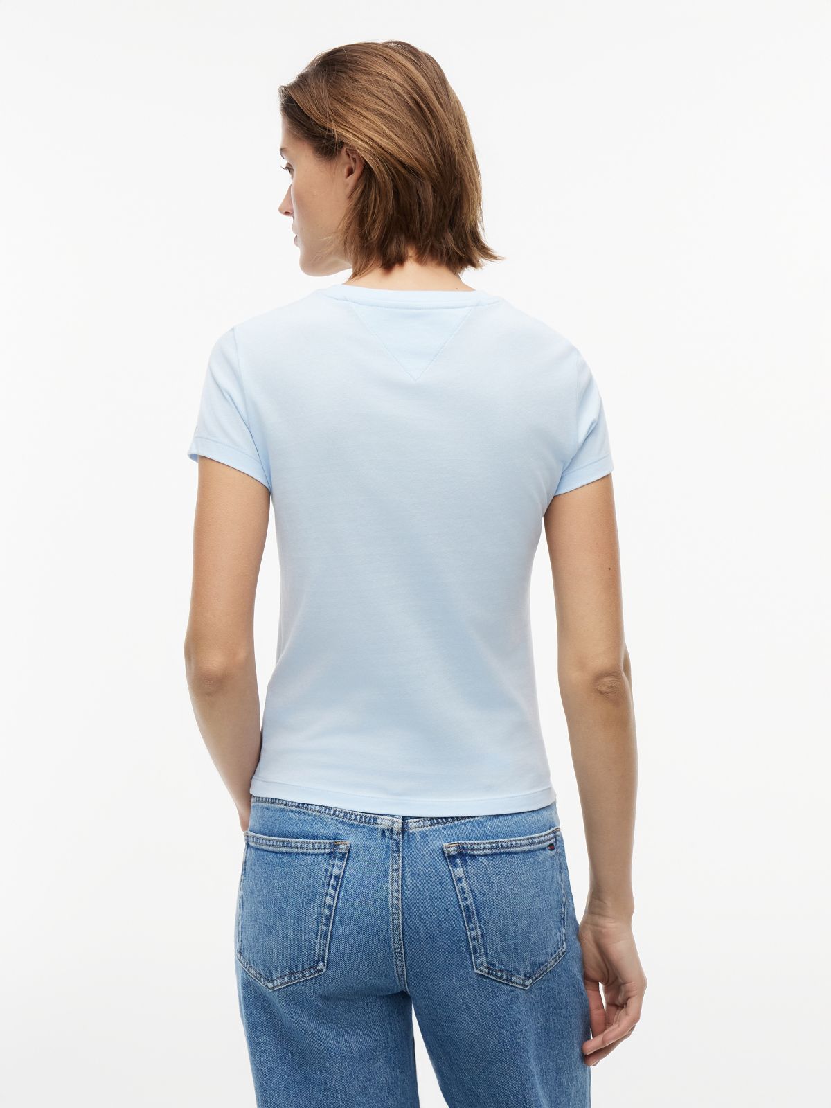 Logo Slim Jersey T-Shirt — Blue