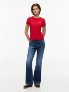 Logo Slim Jersey T-Shirt — Red 2