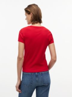 Logo Slim Jersey T-Shirt — Red 4