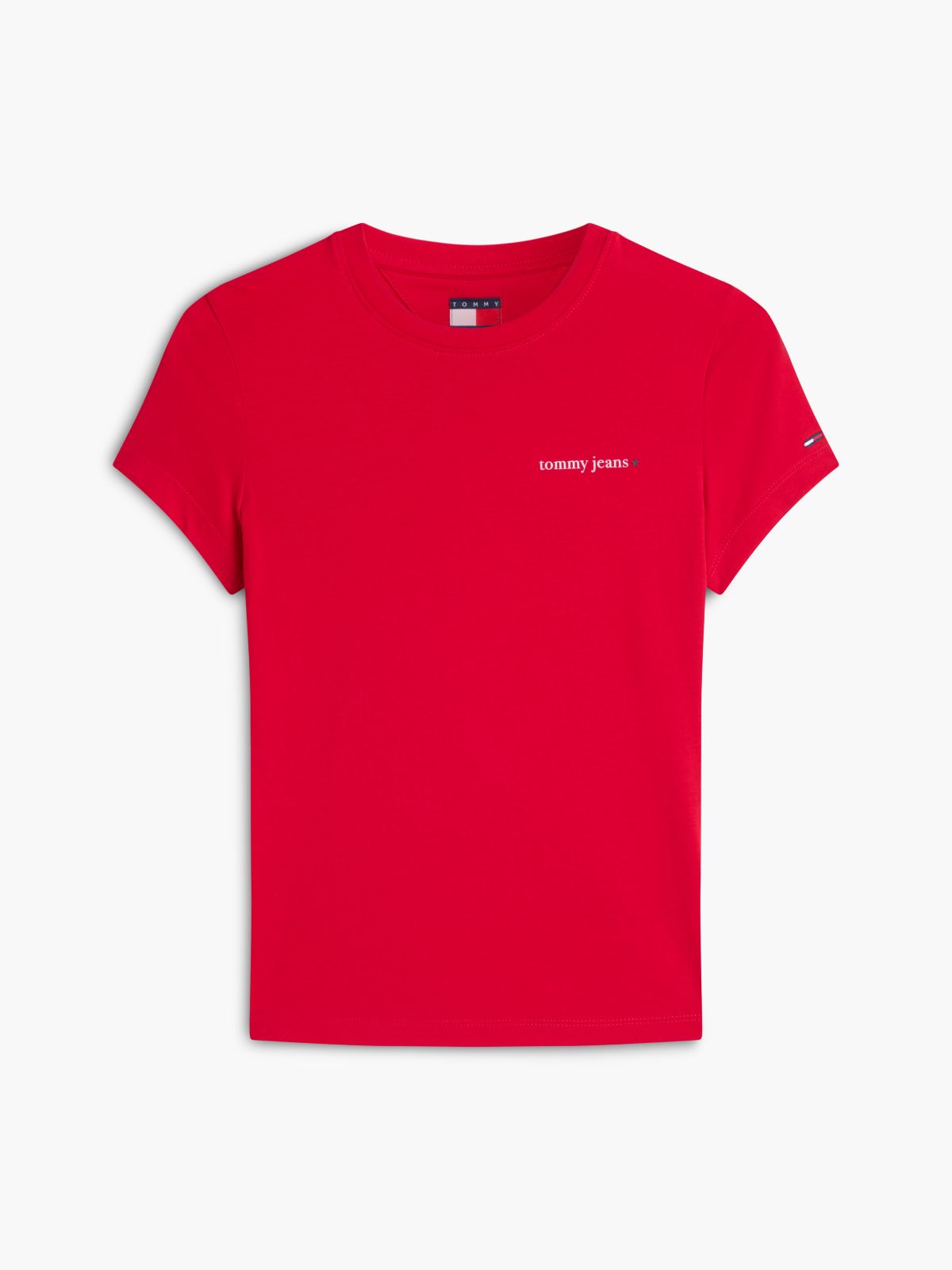 Logo Slim Jersey T-Shirt — Red
