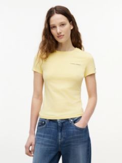 Logo Slim Jersey T-Shirt — Yellow 1