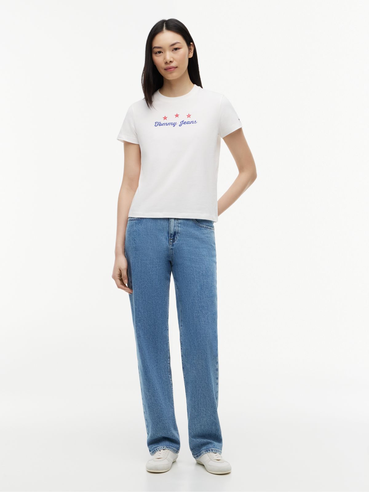 Back Logo Graphic Crew Neck T-Shirt — White