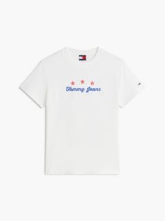 Back Logo Graphic Crew Neck T-Shirt — White 5
