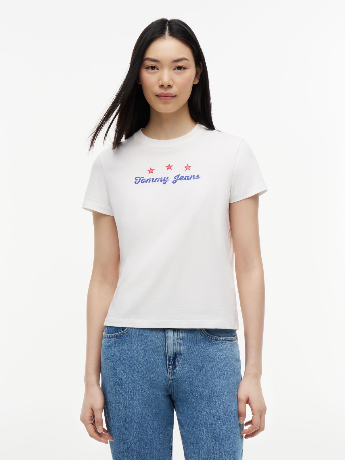 Back Logo Graphic Crew Neck T-Shirt — White