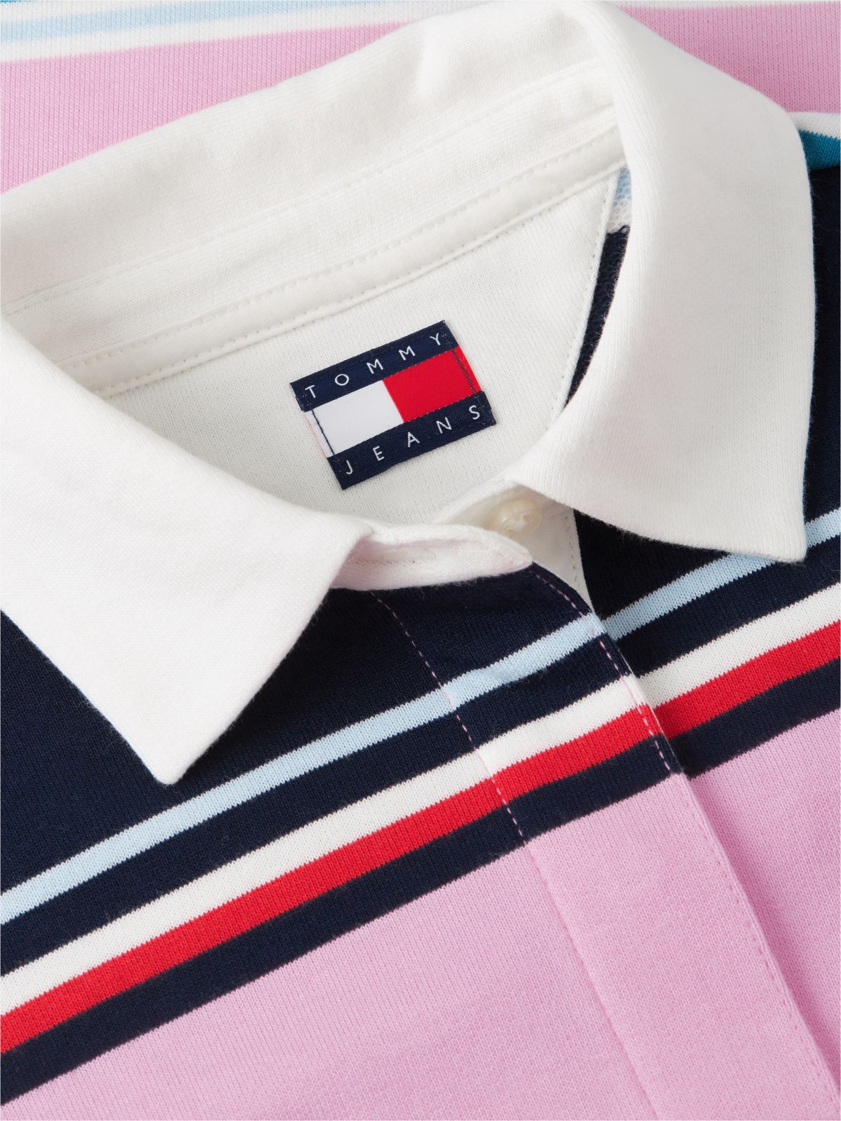 Mixed Stripe Relaxed Rugby Shirt — Multi