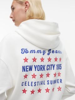 Back Graphic Boxy Hoody — White 3