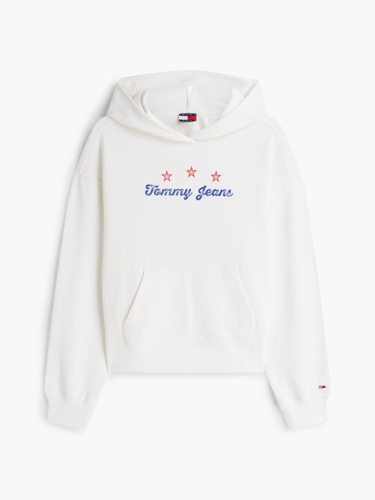 Back Graphic Boxy Hoody — White