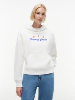 Back Graphic Boxy Hoody — White 1