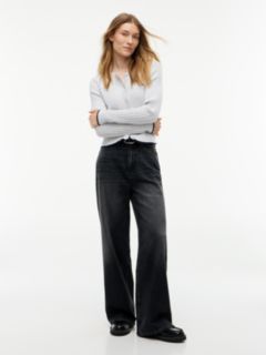 Claire High Rise Wide Black Jeans — Denim 2