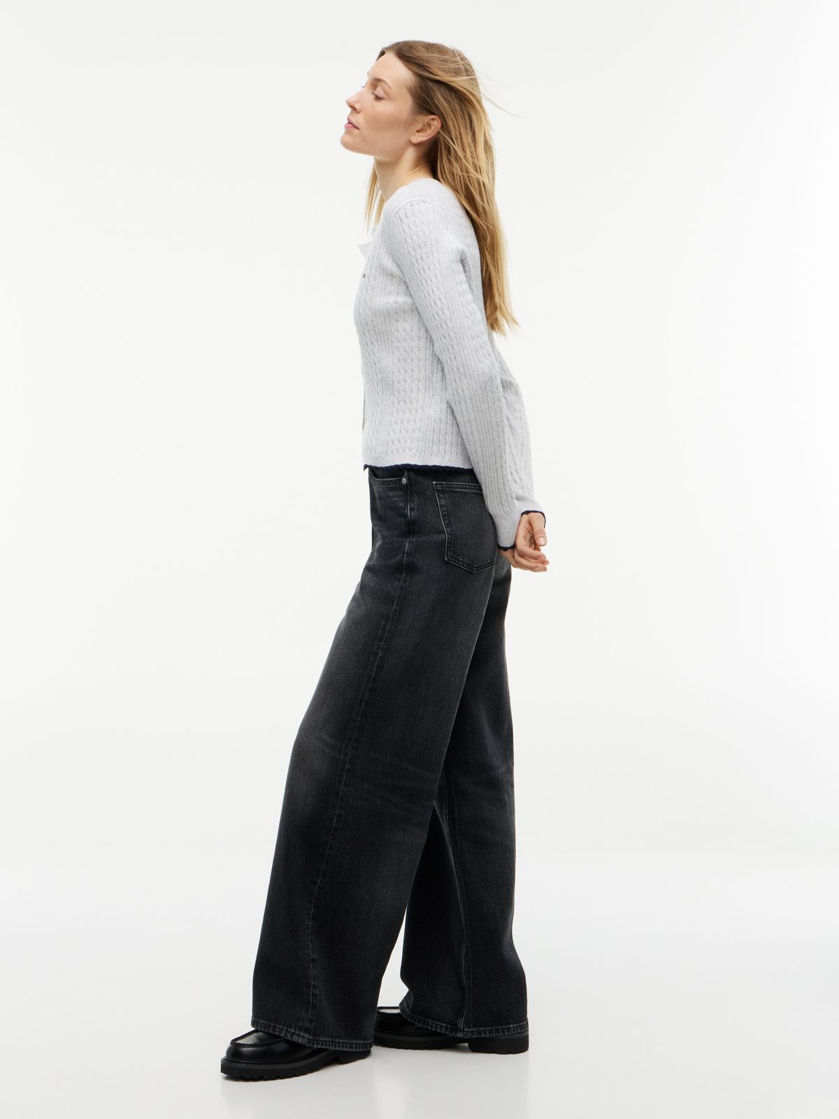 Claire High Rise Wide Black Jeans — Denim