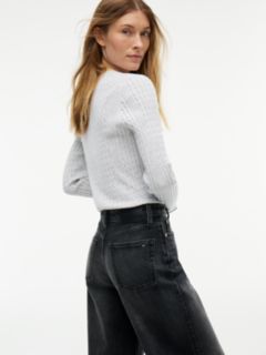 Claire High Rise Wide Black Jeans — Denim 5