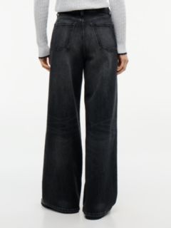 Claire High Rise Wide Black Jeans — Denim 7