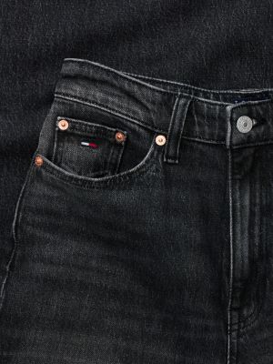 denim claire high rise wide black jeans for women tommy jeans