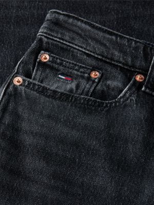 denim claire high rise wide black jeans for women tommy jeans