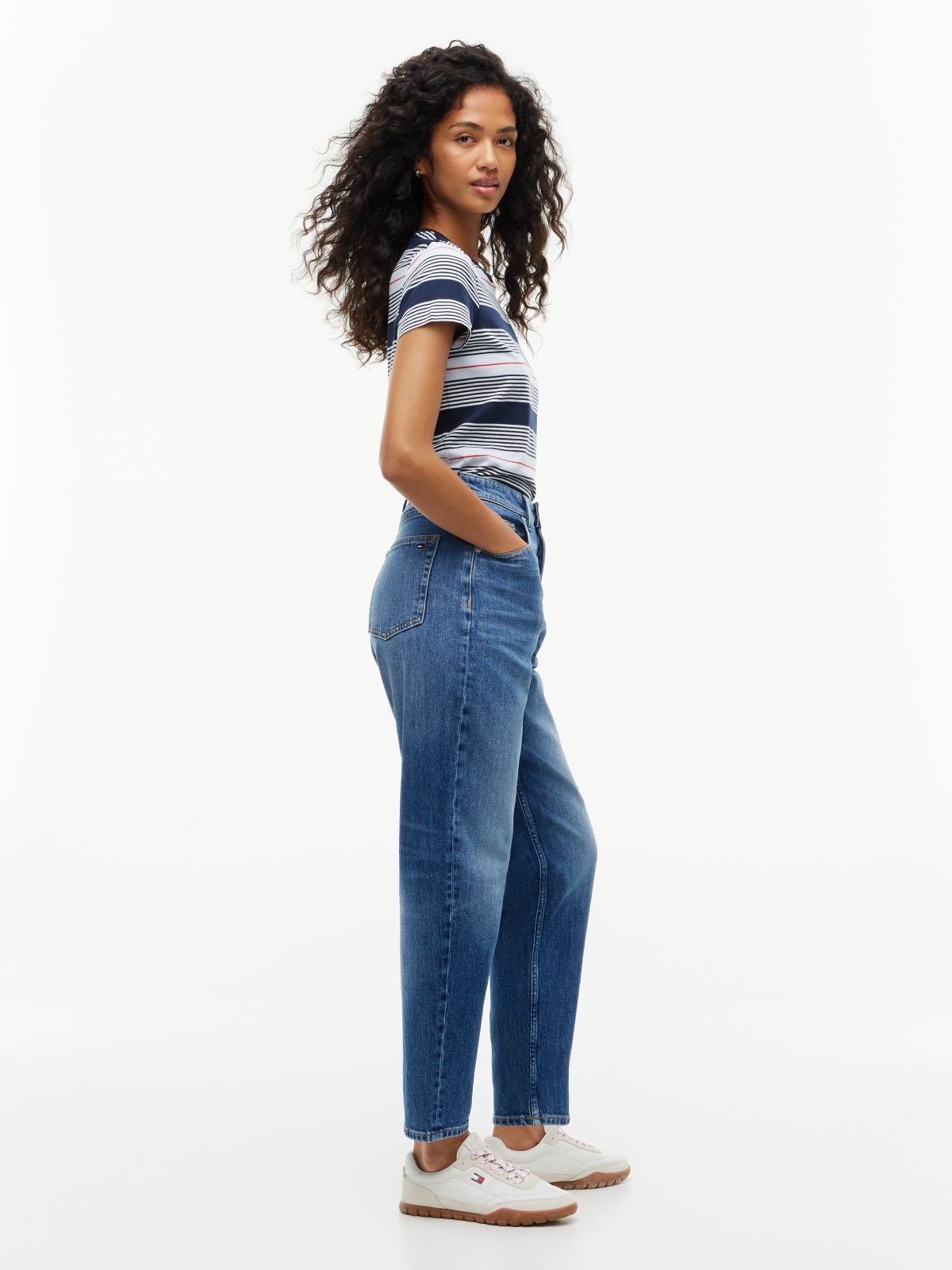 Mom High Rise Tapered Jeans — Denim