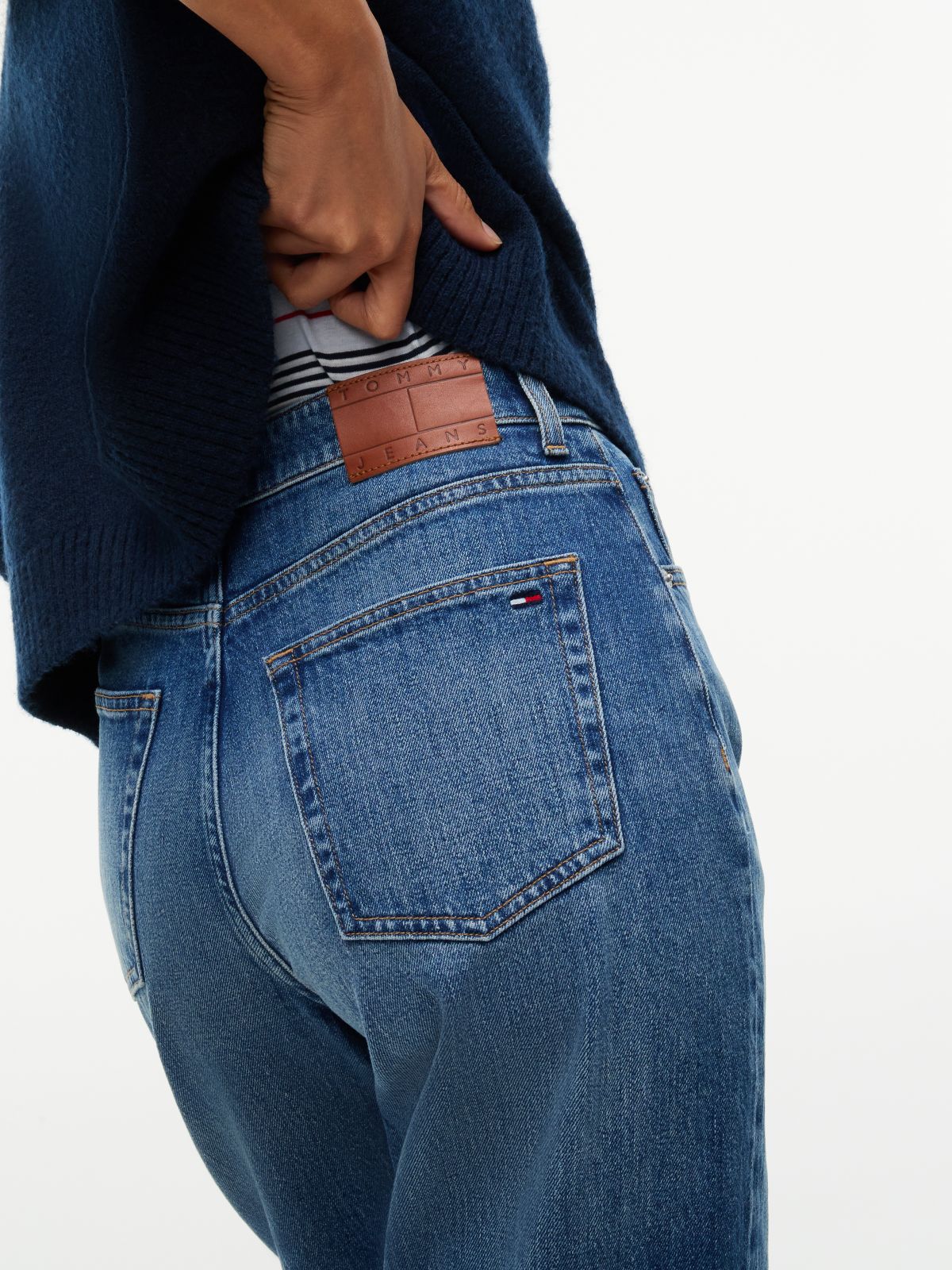 Mom High Rise Tapered Jeans — Denim