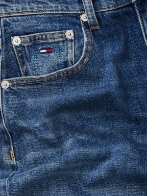 jeans mom tapered a vita alta denim da donne tommy jeans