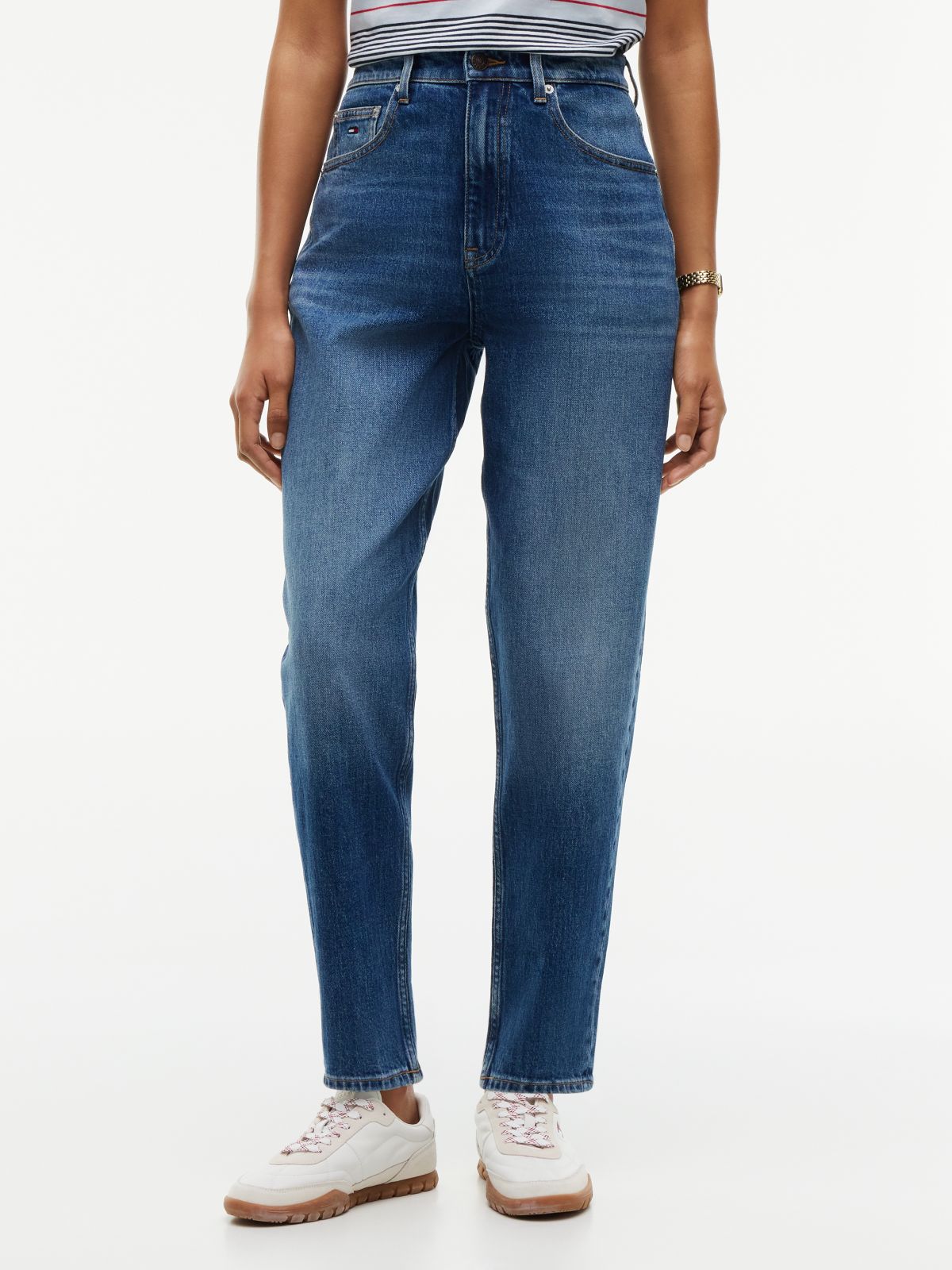 Mom High Rise Tapered Jeans — Denim