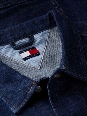 blue slim denim trucker jacket for women tommy jeans