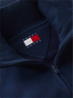 Funnel Neck Fitted Zip-Thru Sweatshirt — Blue 6