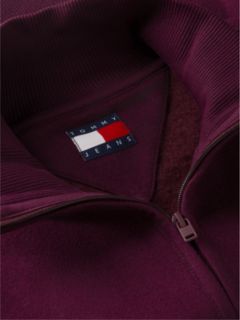 Funnel Neck Fitted Zip-Thru Sweatshirt — Purple 6