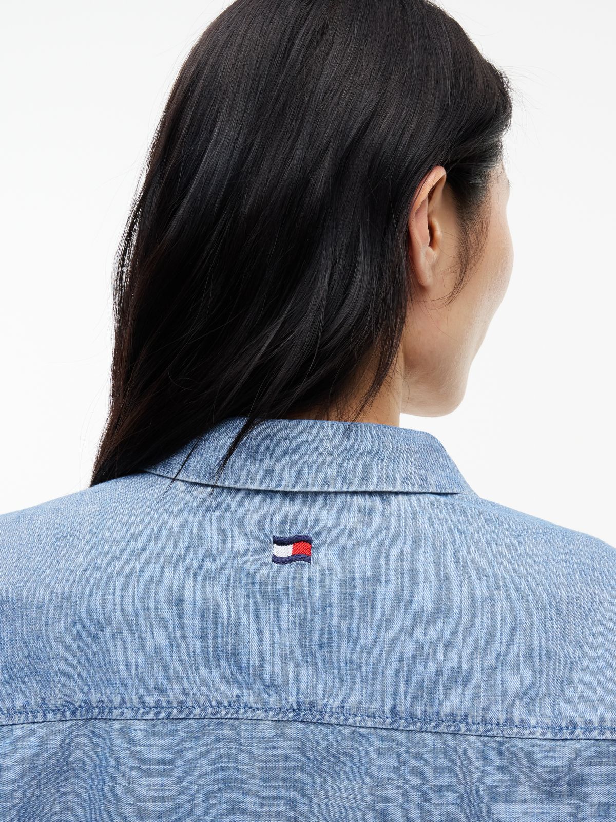 Chambray Tie Shirt — Denim