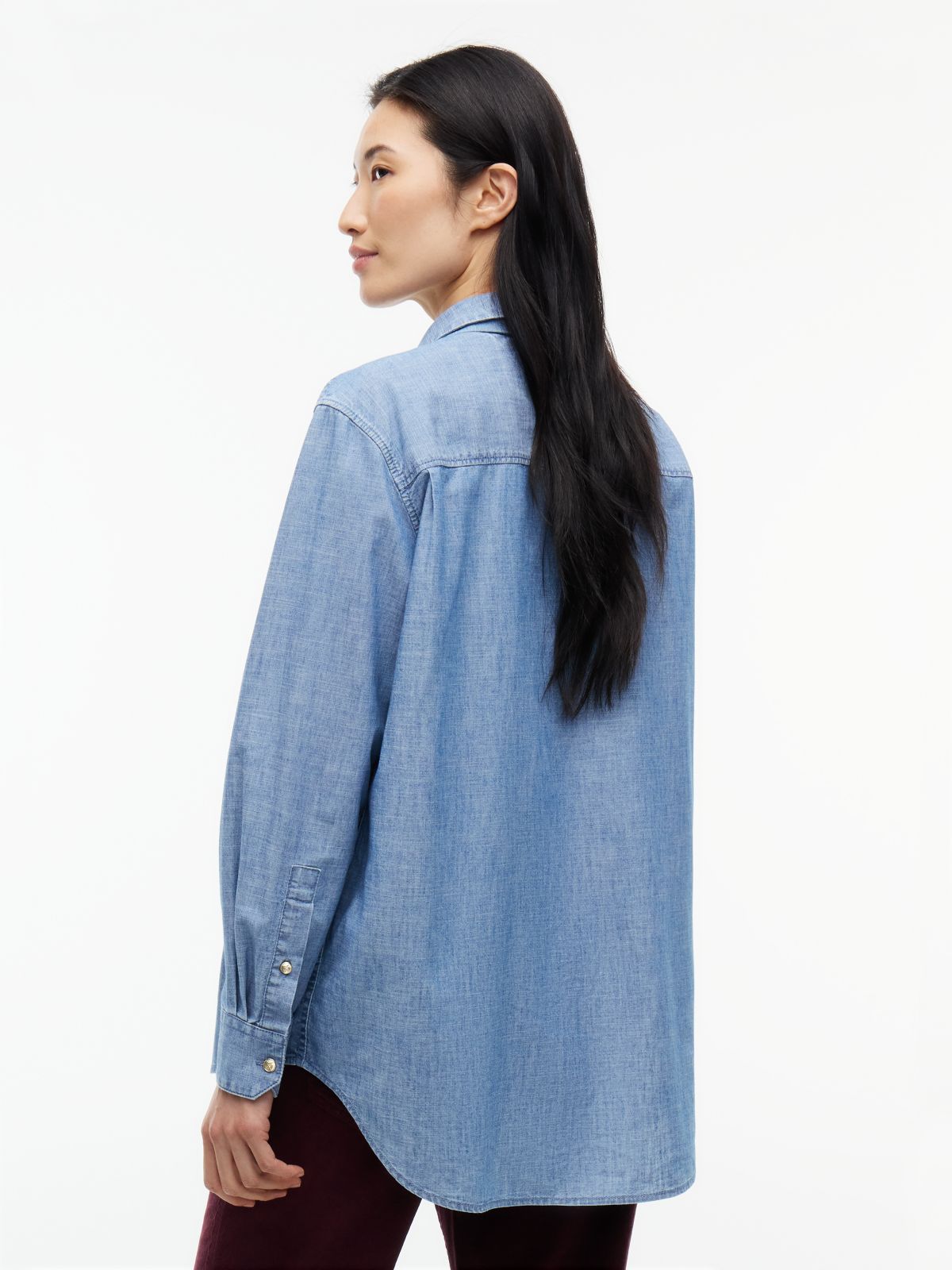 Chambray Tie Shirt — Denim