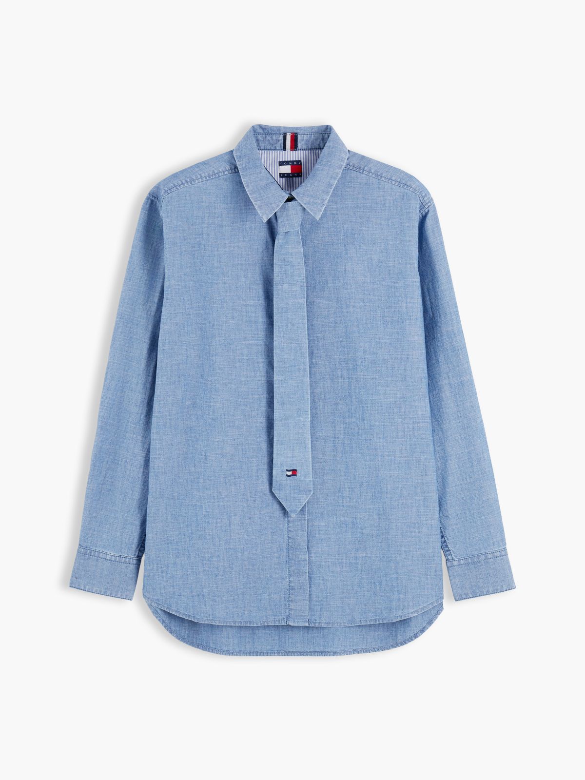 Chambray Tie Shirt — Denim