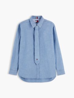 Chambray Tie Shirt — Denim 6