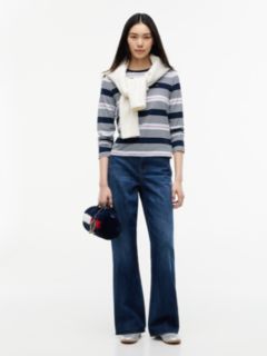 Flag Embroidery Jersey Long Sleeve T-Shirt — Blue 2
