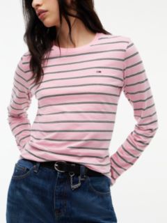 Flag Embroidery Jersey Long Sleeve T-Shirt — Pink 3