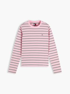 Flag Embroidery Jersey Long Sleeve T-Shirt — Pink 5