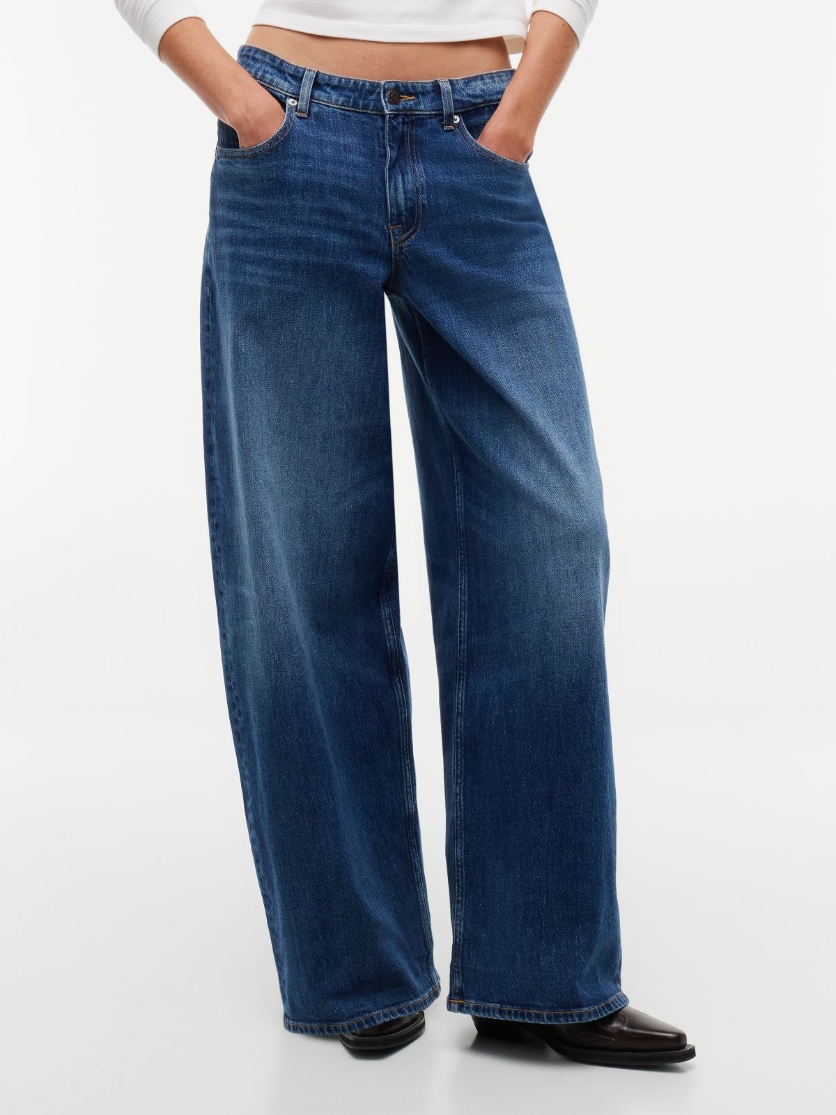 Daisy Low Rise Loose Jeans — Denim