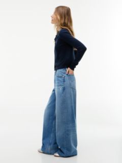 Charlie Mid Rise Loose Distressed Jeans — Denim 3