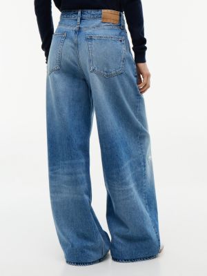 denim charlie mid rise loose distressed jeans for women tommy jeans