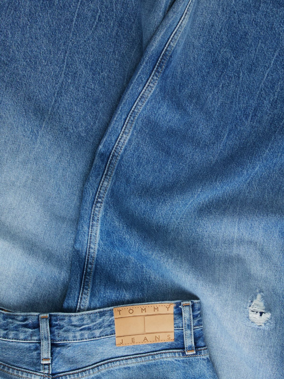 Charlie Mid Rise Loose Distressed Jeans — Denim