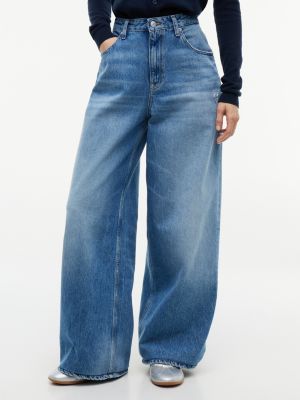 denim charlie mid rise loose distressed jeans for women tommy jeans