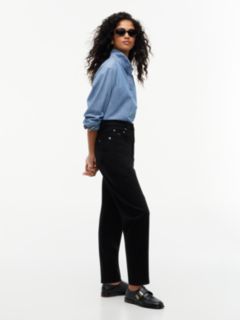 Mom High Rise Tapered Black Jeans — Denim 3