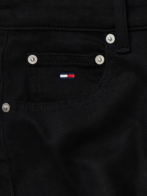 denim czarne jeansy tapered mom fit z wysokim stanem dla kobiety - tommy jeans