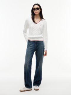 Layla High Rise Straight Faded Jeans — Denim 2