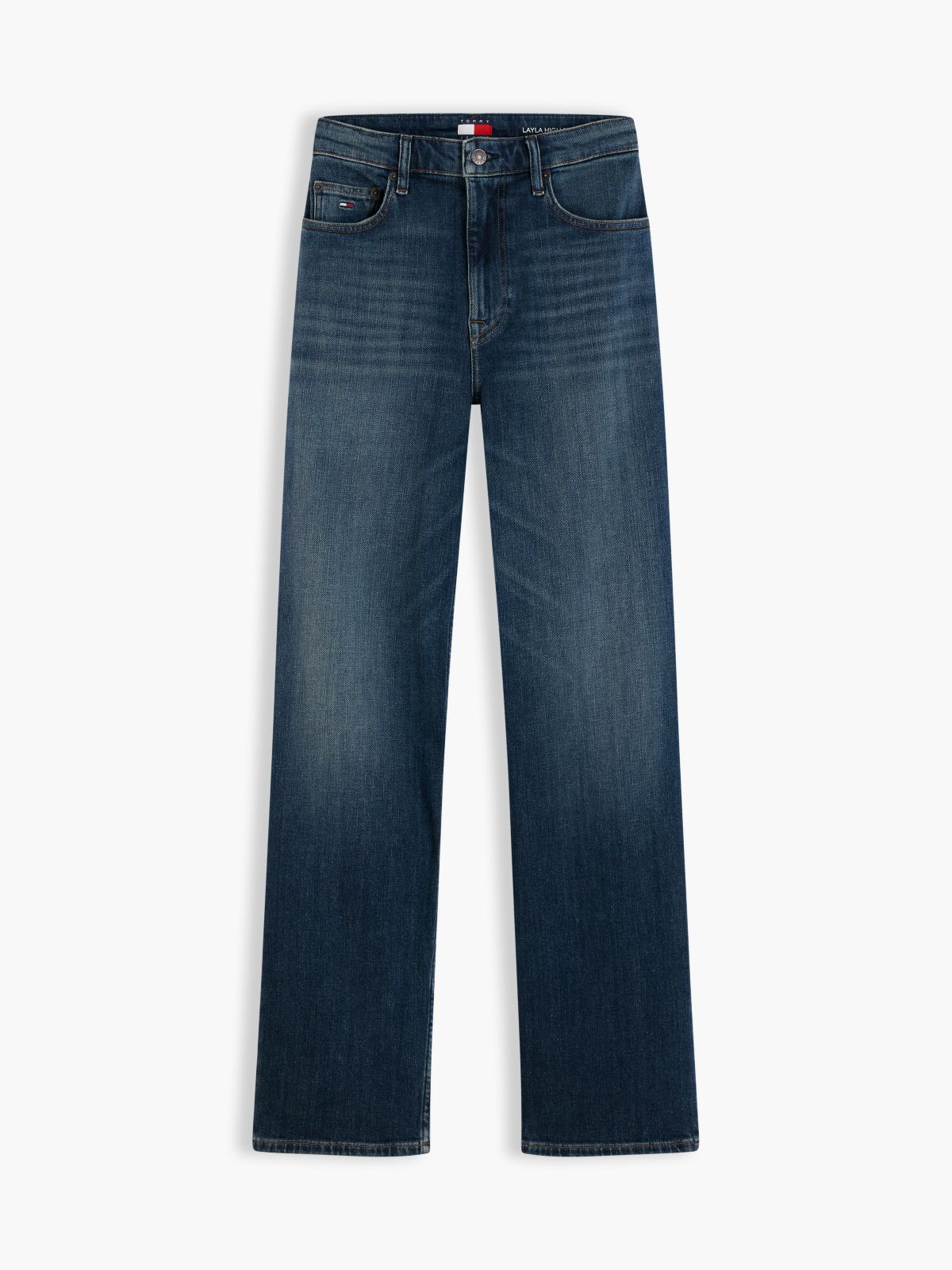 Layla High Rise Straight Faded Jeans — Denim
