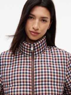 Check Cropped Relaxed Puffer Jacket — Multi 3