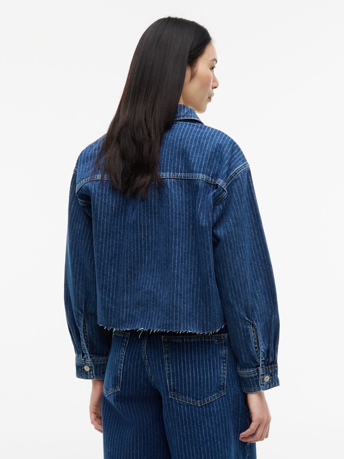 Stripe Relaxed Denim Shirt — Denim
