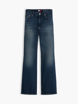 denim sylvia high rise bootcut faded jeans for women tommy jeans